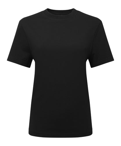 Tryck din logga på T-shirts från TriDri - Anpassa Dam TriDri organisk boxig t-shirt i överdimensionerad storlek i färgen Svart för företag, föreningar och privatpersoner