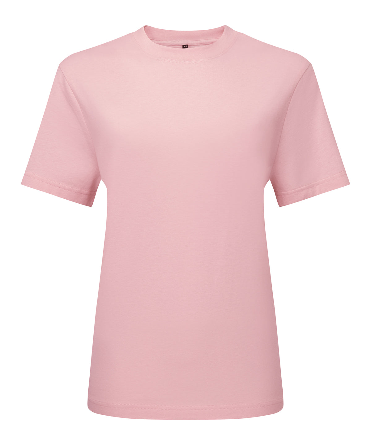 Tryck din logga på T-shirts från TriDri - Anpassa Dam TriDri organisk boxig t-shirt i överdimensionerad storlek i färgen Ljusrosa för företag, föreningar och privatpersoner