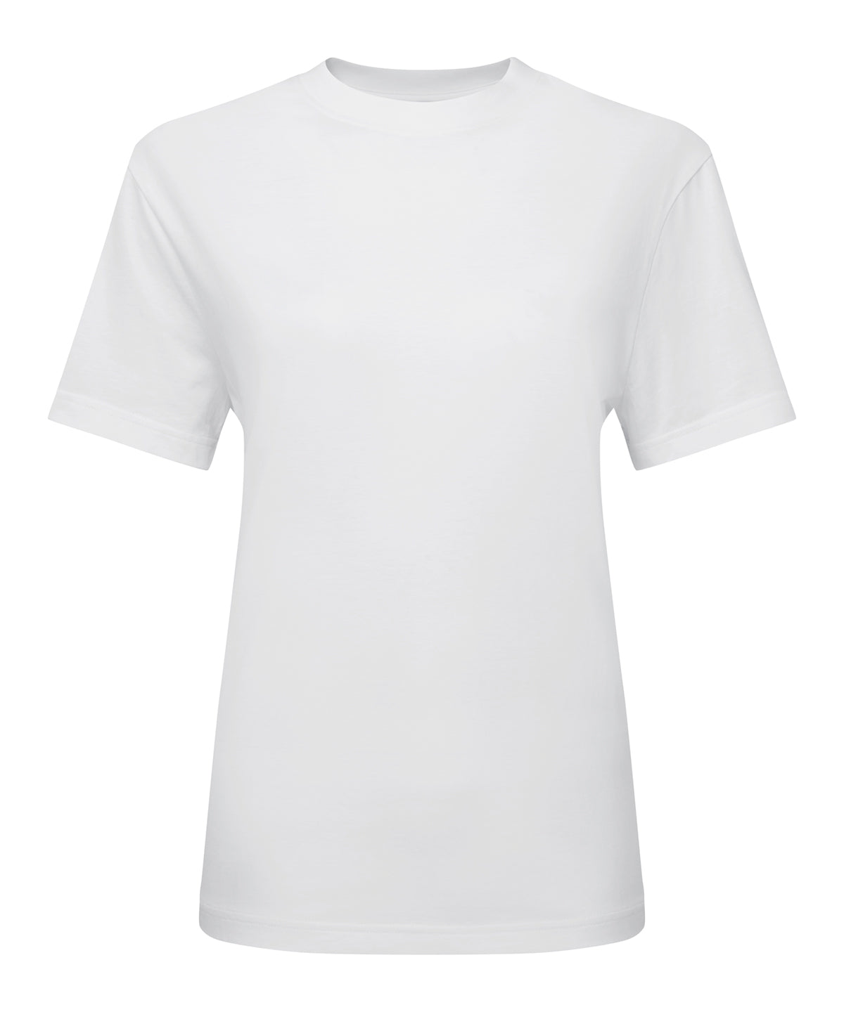Tryck din logga på T-shirts från TriDri - Anpassa Dam TriDri organisk boxig t-shirt i överdimensionerad storlek i färgen Vit för företag, föreningar och privatpersoner