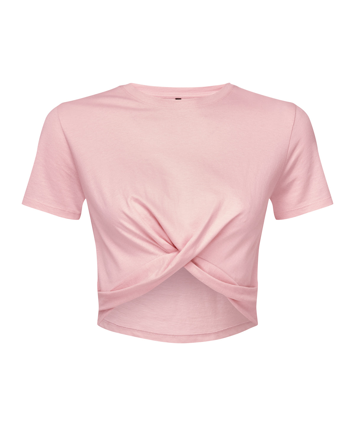 Tryck din logga på T-shirts från TriDri - Anpassa Dam TriDri twist crop top i färgen Ljusrosa för företag, föreningar och privatpersoner