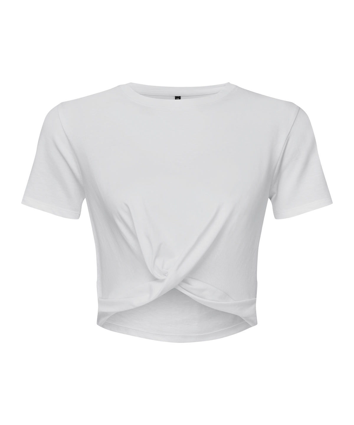 Tryck din logga på T-shirts från TriDri - Anpassa Dam TriDri twist crop top i färgen Vit för företag, föreningar och privatpersoner