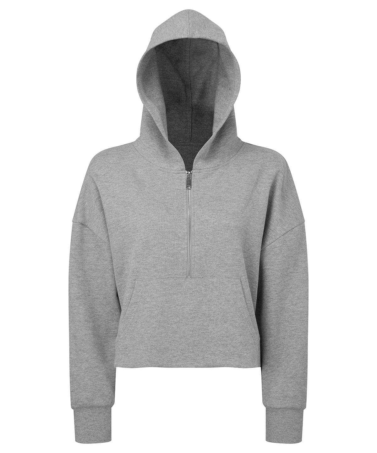 Tryck din logga på Hoodies från TriDri - Anpassa Dam TriDri - 1/2 Zip Hoodie för Damer i färgen Ljunggrå för företag, föreningar och privatpersoner