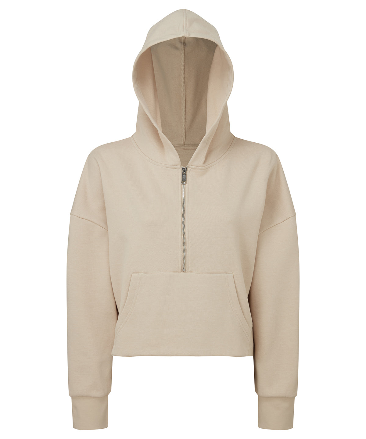 Tryck din logga på Hoodies från TriDri - Anpassa Dam TriDri - 1/2 Zip Hoodie för Damer i färgen Naturligt för företag, föreningar och privatpersoner