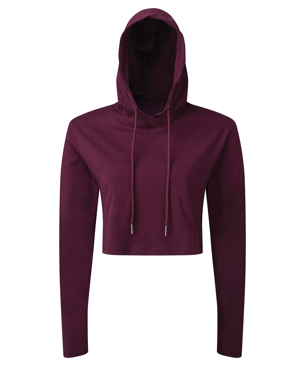 Tryck din logga på T-shirts från TriDri - Anpassa Dam TriDri cropped hooded långärmad t-shirt med huva i färgen för företag, föreningar och privatpersoner