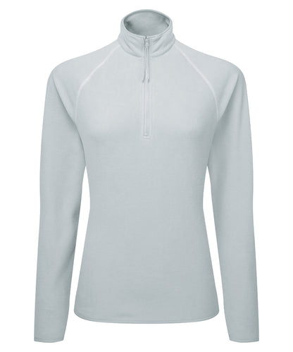 Tryck din logga på Fleece från TriDri - Anpassa Dam TriDri Recycled Elements aktiv figursydd fleece i färgen Ljusgrå för företag, föreningar och privatpersoner