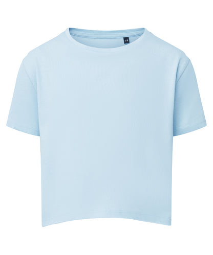 Tryck din logga på T-shirts från TriDri - Anpassa TriDri boxy t-shirt för barn i färgen Himmelblå för företag, föreningar och privatpersoner