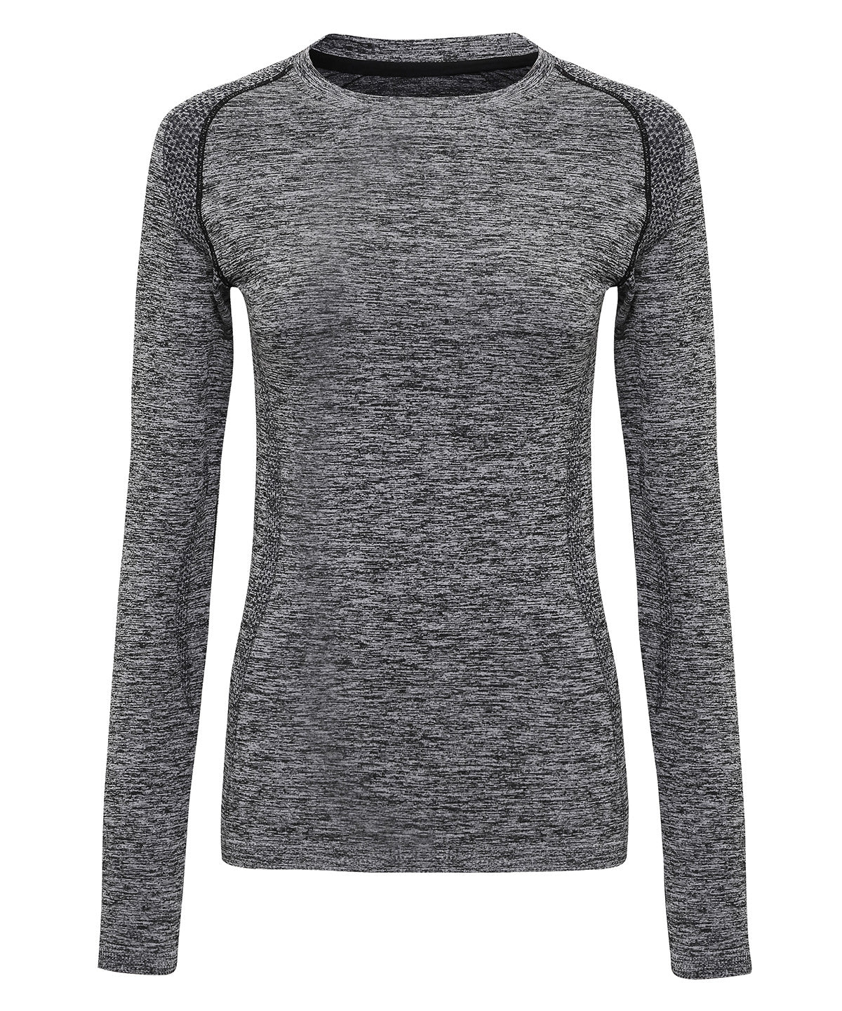 Tryck din logga på T-shirts från TriDri - Anpassa Dam TriDri sömlös '3D fit' långärmad topp med multisportprestanda i färgen för företag, föreningar och privatpersoner