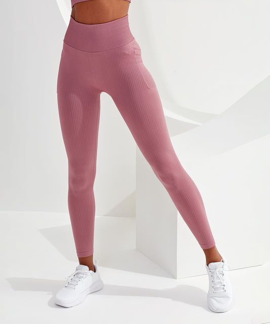 Tryck din logga på Leggings från TriDri - Anpassa Dam TriDri ribbade sömlösa multisportleggings med 3D-passform i färgen för företag, föreningar och privatpersoner