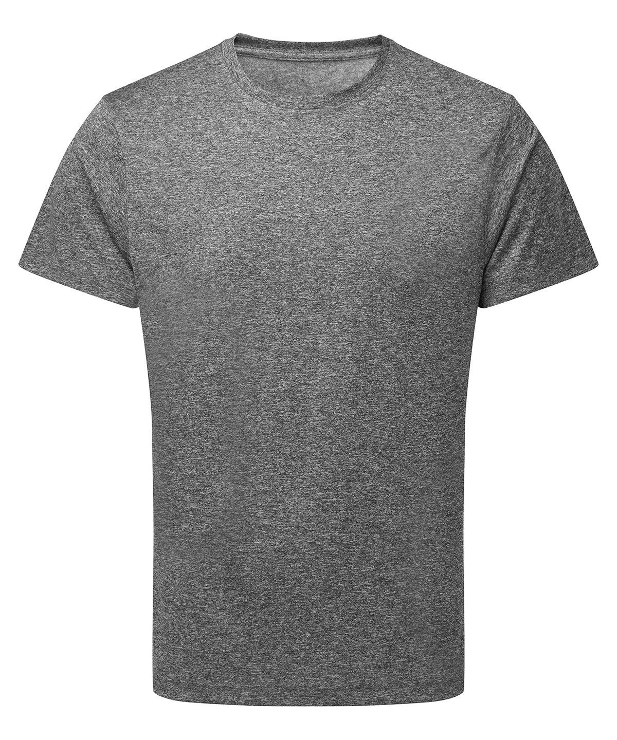 Tryck din logga på T-shirts från TriDri - Anpassa TriDri t-shirt med återvunnen prestanda i färgen Mellangrå för företag, föreningar och privatpersoner