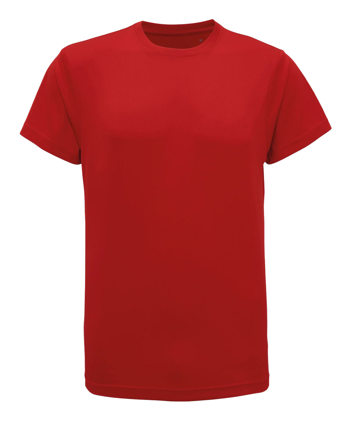 Tryck din logga på T-shirts från TriDri - Anpassa TriDri t-shirt med återvunnen prestanda i färgen Mellan röd för företag, föreningar och privatpersoner