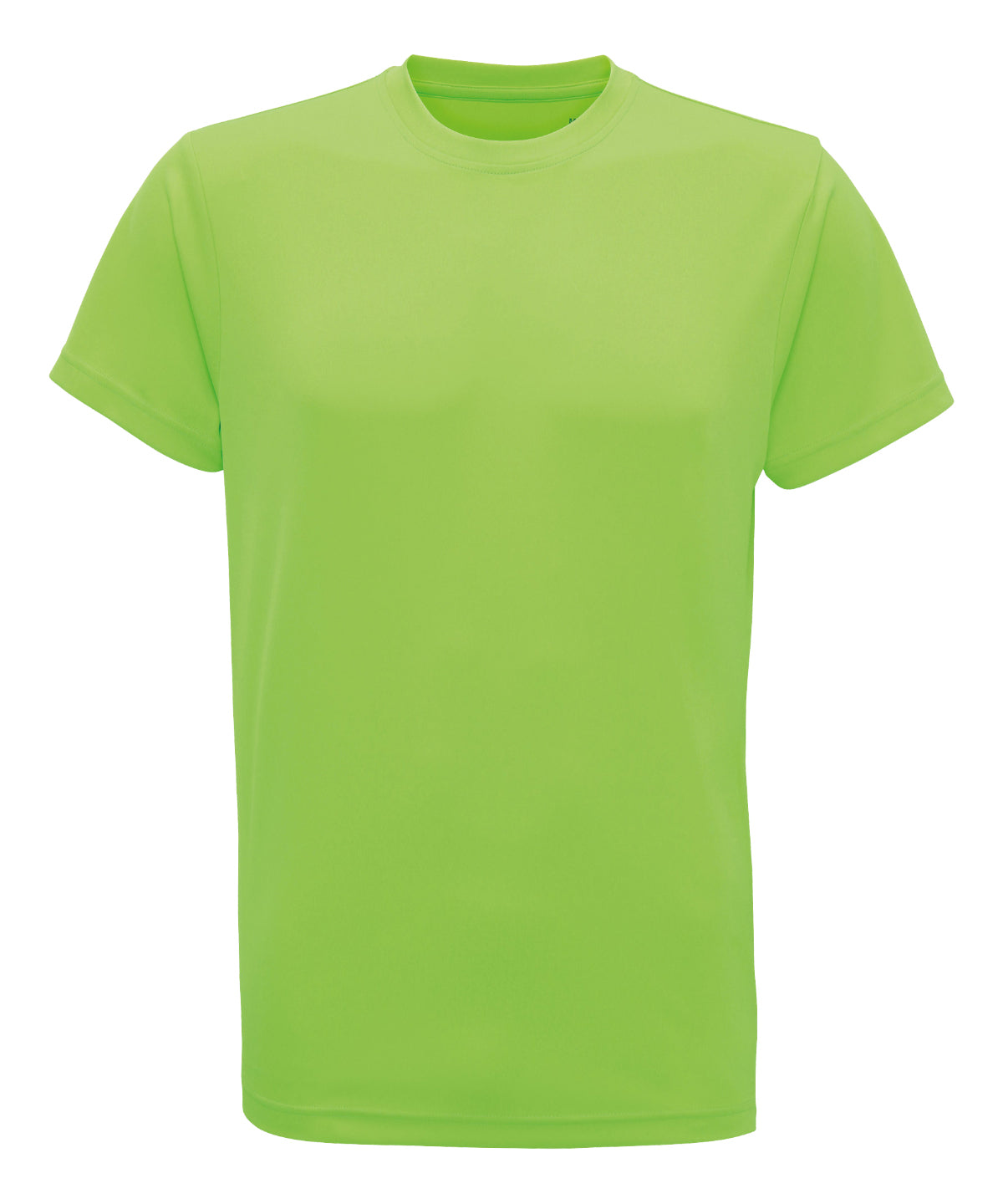 Tryck din logga på T-shirts från TriDri - Anpassa TriDri t-shirt med återvunnen prestanda i färgen Neon grön för företag, föreningar och privatpersoner