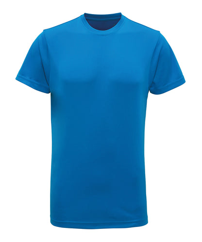 Tryck din logga på T-shirts från TriDri - Anpassa TriDri t-shirt med återvunnen prestanda i färgen Safir för företag, föreningar och privatpersoner