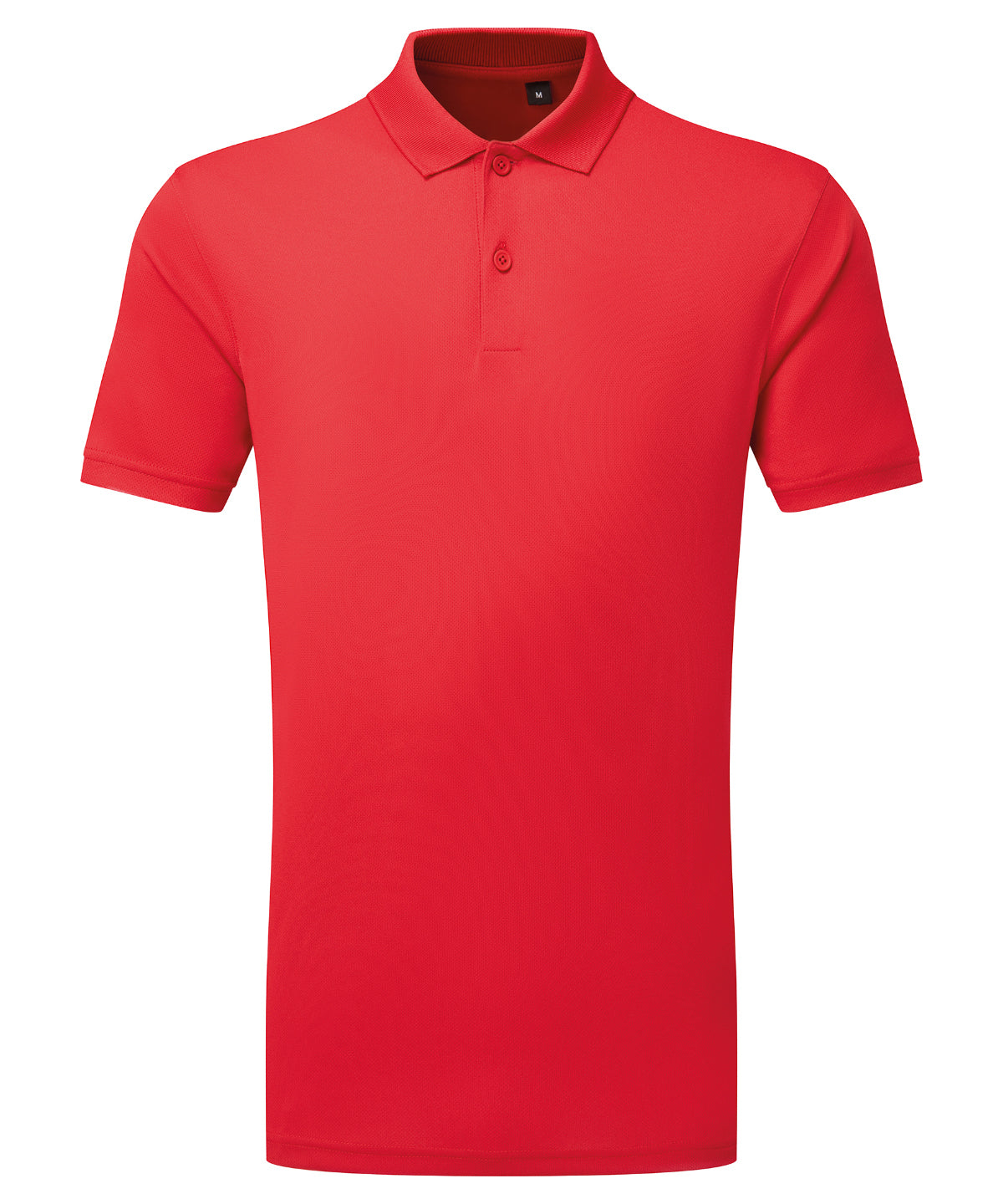 Tryck din logga på Piké från TriDri - Anpassa TriDri Textured Recycled Polo i färgen Mellan röd för företag, föreningar och privatpersoner