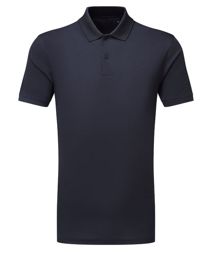 Tryck din logga på Piké från TriDri - Anpassa TriDri Textured Recycled Polo i färgen Marinblå för företag, föreningar och privatpersoner