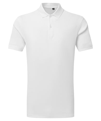 Tryck din logga på Piké från TriDri - Anpassa TriDri Textured Recycled Polo i färgen Vit för företag, föreningar och privatpersoner