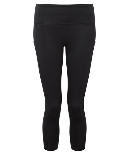Tryck din logga på Leggings från TriDri - Anpassa TriDri återvunna performance leggings för damer 3/4 längd i färgen Svart för företag, föreningar och privatpersoner