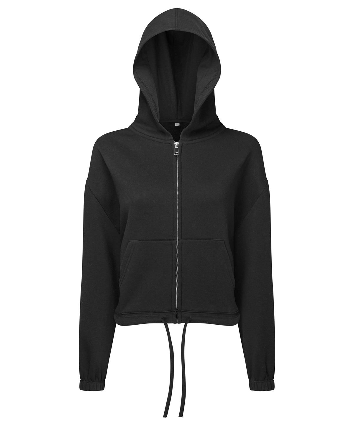 Tryck din logga på Hoodies från TriDri - Anpassa Dam TriDri - Återvunnen Huvtröja med Dragkedja i färgen Svart för företag, föreningar och privatpersoner