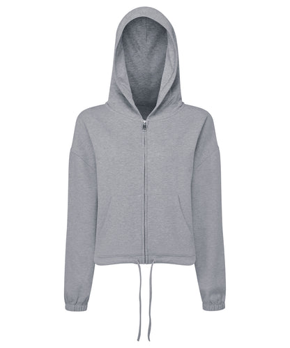Tryck din logga på Hoodies från TriDri - Anpassa Dam TriDri - Återvunnen Huvtröja med Dragkedja i färgen Ljunggrå för företag, föreningar och privatpersoner