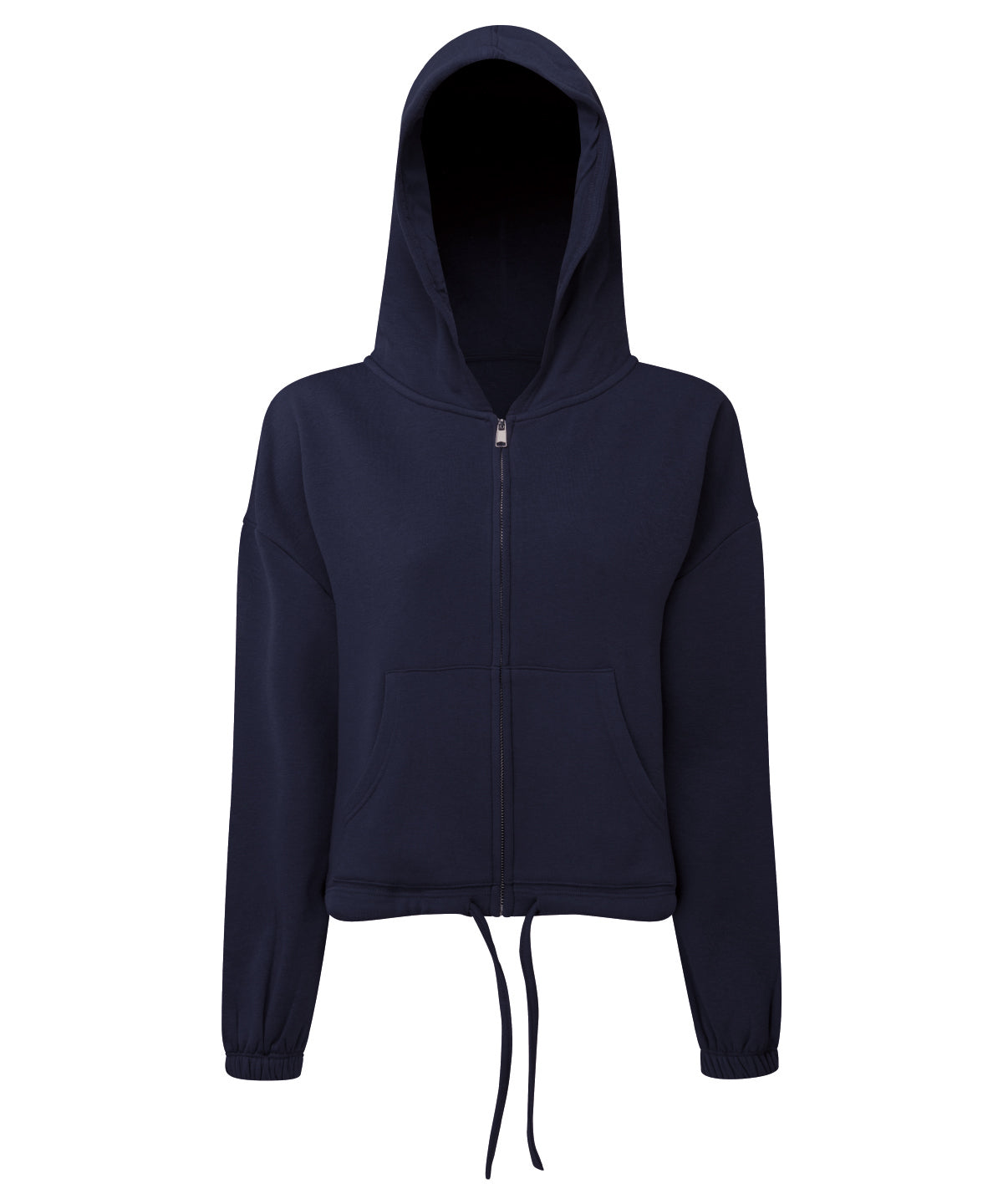 Tryck din logga på Hoodies från TriDri - Anpassa Dam TriDri - Återvunnen Huvtröja med Dragkedja i färgen Marinblå för företag, föreningar och privatpersoner