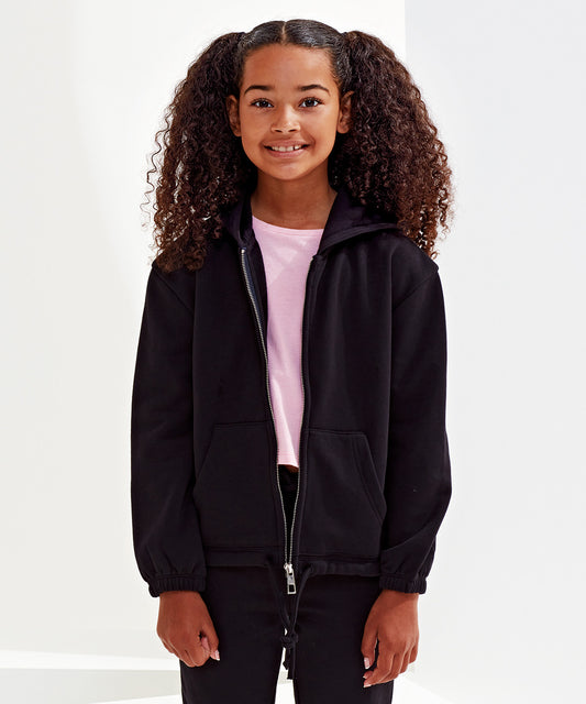 Tryck din logga på Hoodies från TriDri - Anpassa TriDri - Barn återvunnen cropped oversize hoodie med dragkedja i färgen för företag, föreningar och privatpersoner