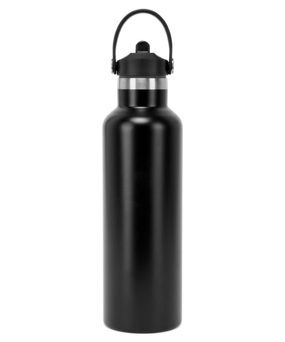 Tryck din logga på Flaskor från TriDri - Anpassa TriDri Vacuum sportvattenflaska med flip-up sugrör i färgen Svart One Size för företag, föreningar och privatpersoner