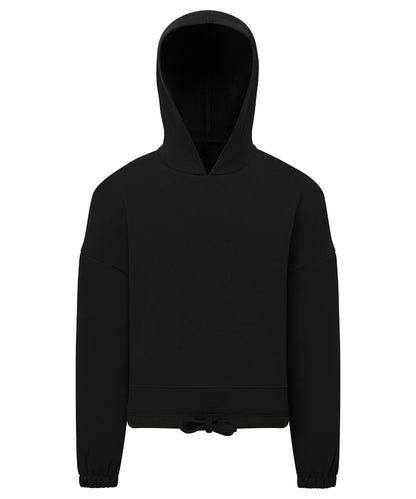 Tryck din logga på Hoodies från TriDri - Anpassa TriDri - Barn Återvunnen Cropped Oversize Hoodie i färgen Svart för företag, föreningar och privatpersoner