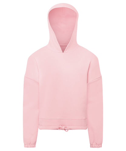 Tryck din logga på Hoodies från TriDri - Anpassa TriDri - Barn Återvunnen Cropped Oversize Hoodie i färgen Ljusrosa för företag, föreningar och privatpersoner