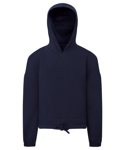 Tryck din logga på Hoodies från TriDri - Anpassa TriDri - Barn Återvunnen Cropped Oversize Hoodie i färgen Marinblå för företag, föreningar och privatpersoner