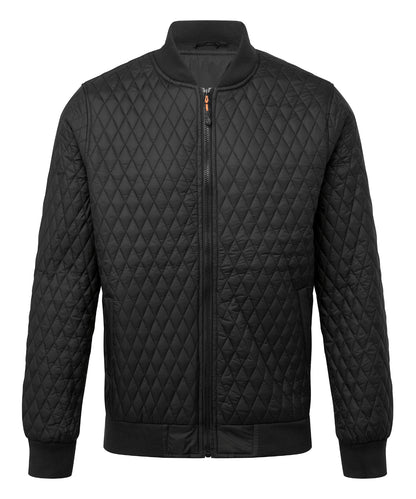 Tryck din logga på Jackor från 2786 - Anpassa Quiltad flight jacket i färgen Svart för företag, föreningar och privatpersoner