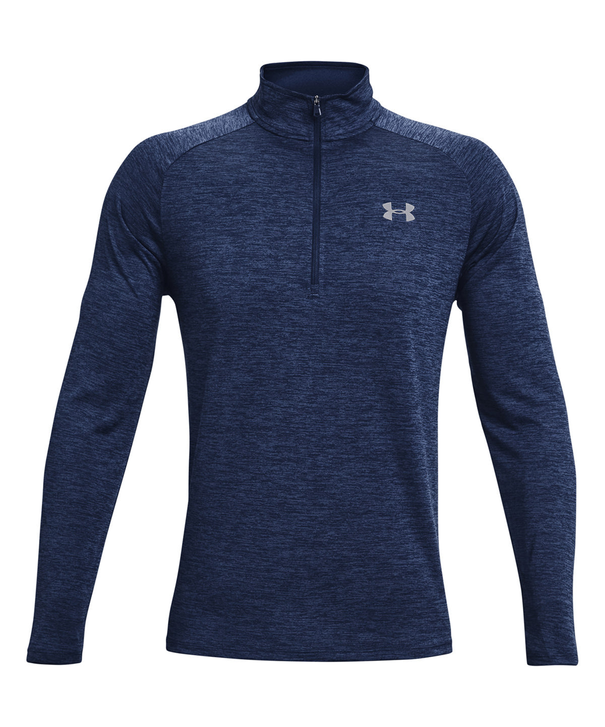 Tryck din logga på Överdelar för sport från Under Armour - Anpassa Tech 2.0 1/2 zip långärmad i färgen Marinblå för företag, föreningar och privatpersoner