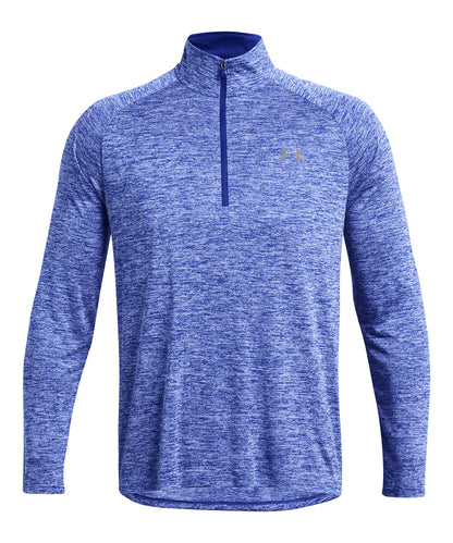 Tryck din logga på Överdelar för sport från Under Armour - Anpassa Tech 2.0 1/2 zip långärmad i färgen Royal för företag, föreningar och privatpersoner