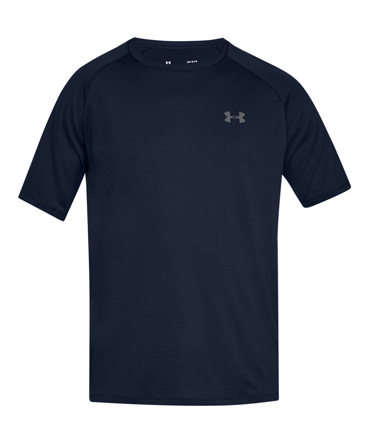 Tryck din logga på T-shirts från Under Armour - Anpassa Tech kortärmad i färgen Marinblå för företag, föreningar och privatpersoner