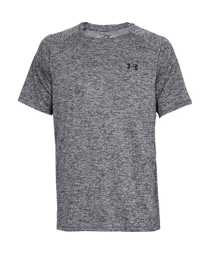 Tryck din logga på T-shirts från Under Armour - Anpassa Tech kortärmad i färgen Mellangrå för företag, föreningar och privatpersoner