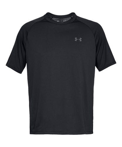 Tryck din logga på T-shirts från Under Armour - Anpassa Tech kortärmad i färgen Mörkgrå för företag, föreningar och privatpersoner