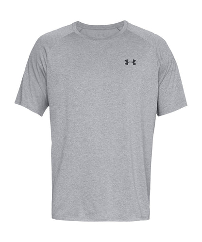 Tryck din logga på T-shirts från Under Armour - Anpassa Tech kortärmad i färgen Ljunggrå för företag, föreningar och privatpersoner