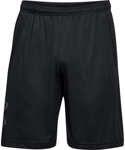 Tryck din logga på Shorts från Under Armour - Anpassa Grafiska shorts i teknik i färgen Svart för företag, föreningar och privatpersoner