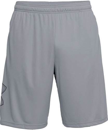 Tryck din logga på Shorts från Under Armour - Anpassa Grafiska shorts i teknik i färgen Ljunggrå för företag, föreningar och privatpersoner