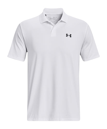 Tryck din logga på Piké från Under Armour - Anpassa Piké Performance 3.0 i färgen Vit för företag, föreningar och privatpersoner