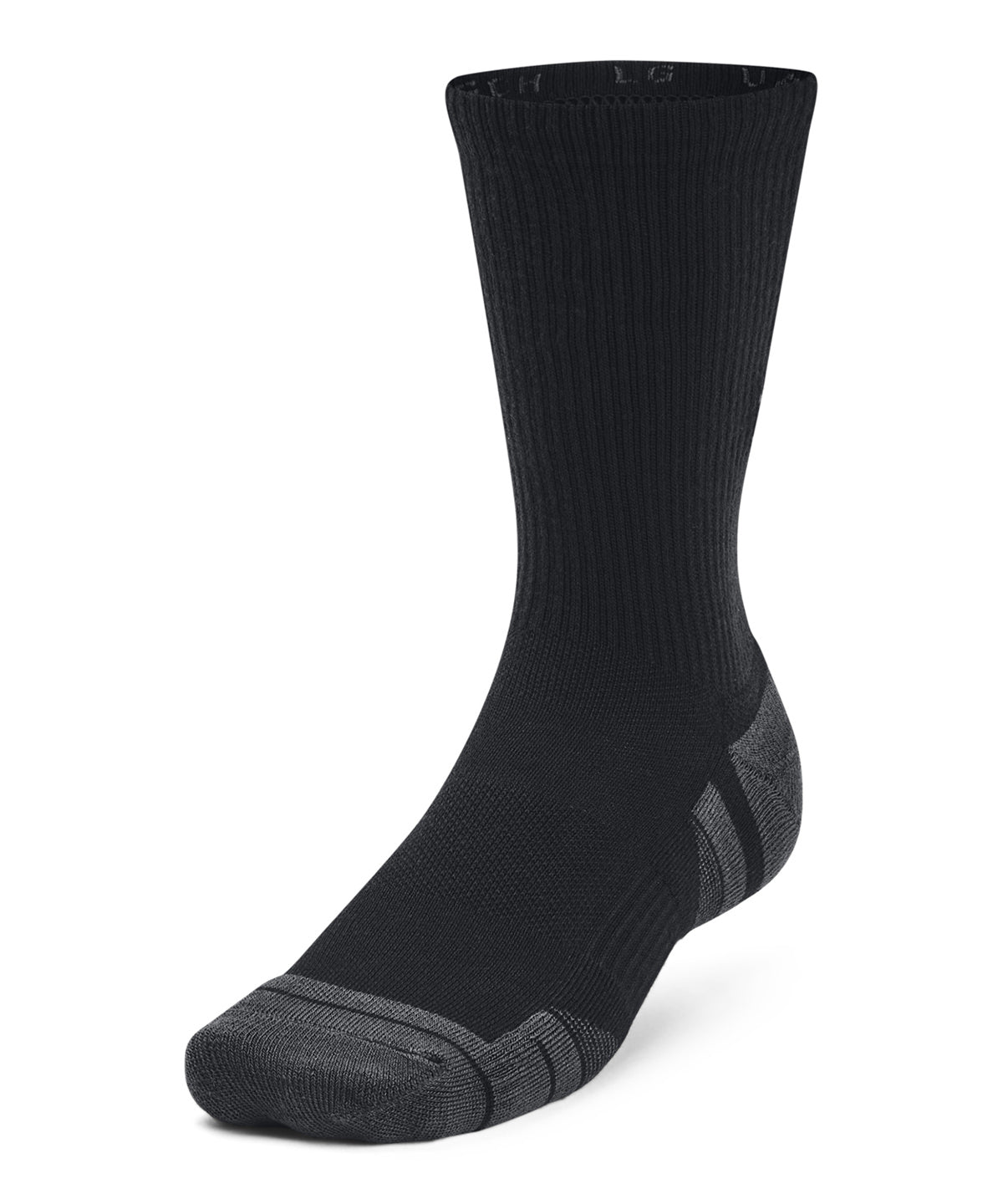 Tryck din logga på Strumpor från Under Armour - Anpassa UA Performance tech 3-pack runda strumpor i färgen Svart för företag, föreningar och privatpersoner