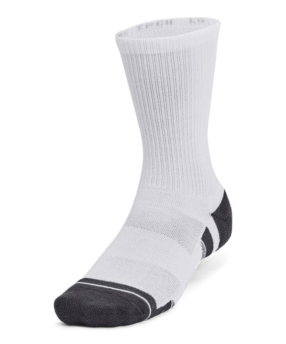 Tryck din logga på Strumpor från Under Armour - Anpassa UA Performance tech 3-pack runda strumpor i färgen Vit för företag, föreningar och privatpersoner