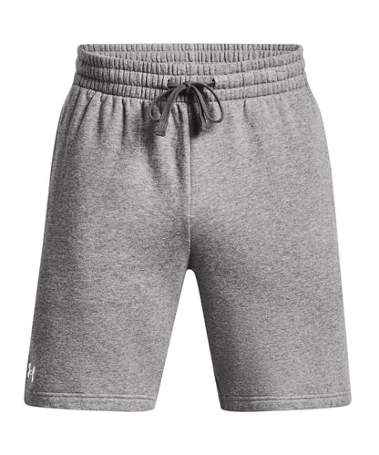 Tryck din logga på Shorts från Under Armour - Anpassa UA Rival fleece shorts i färgen Ljusgrå för företag, föreningar och privatpersoner