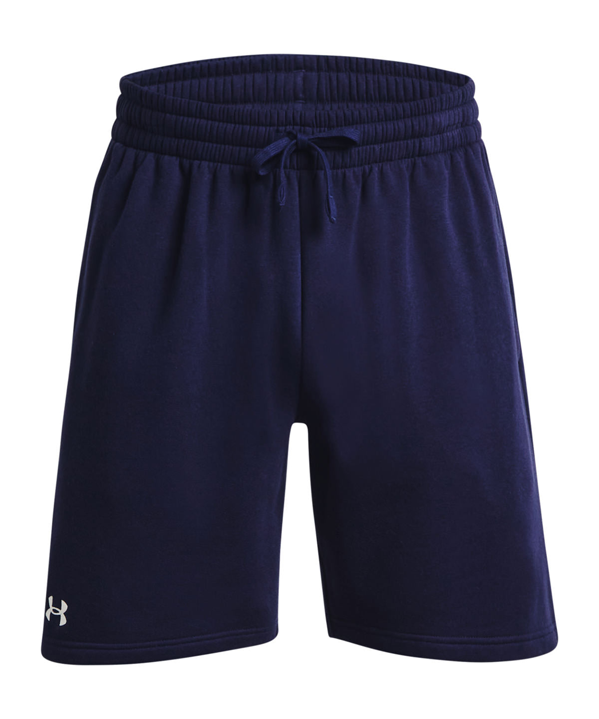 Tryck din logga på Shorts från Under Armour - Anpassa UA Rival fleece shorts i färgen Marinblå för företag, föreningar och privatpersoner