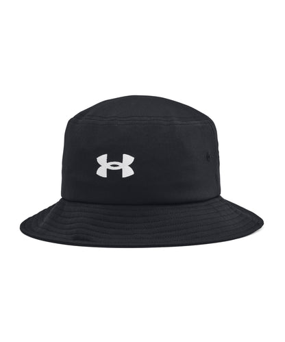 Tryck din logga på Hattar från Under Armour - Anpassa UA Blitzing Bucket Hat i färgen Svart för företag, föreningar och privatpersoner