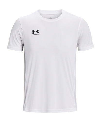 Tryck din logga på T-shirts från Under Armour - Anpassa UA Challenger Training kortärmad för herrar i färgen Vit för företag, föreningar och privatpersoner