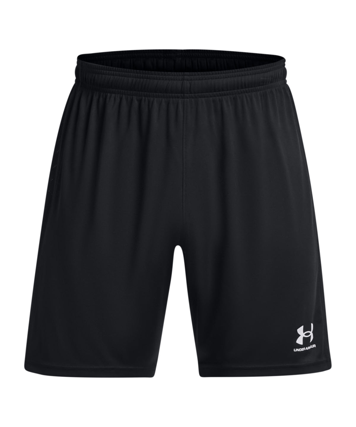 Tryck din logga på Shorts från Under Armour - Anpassa UA Challenger Knit Shorts för herrar i färgen Svart för företag, föreningar och privatpersoner