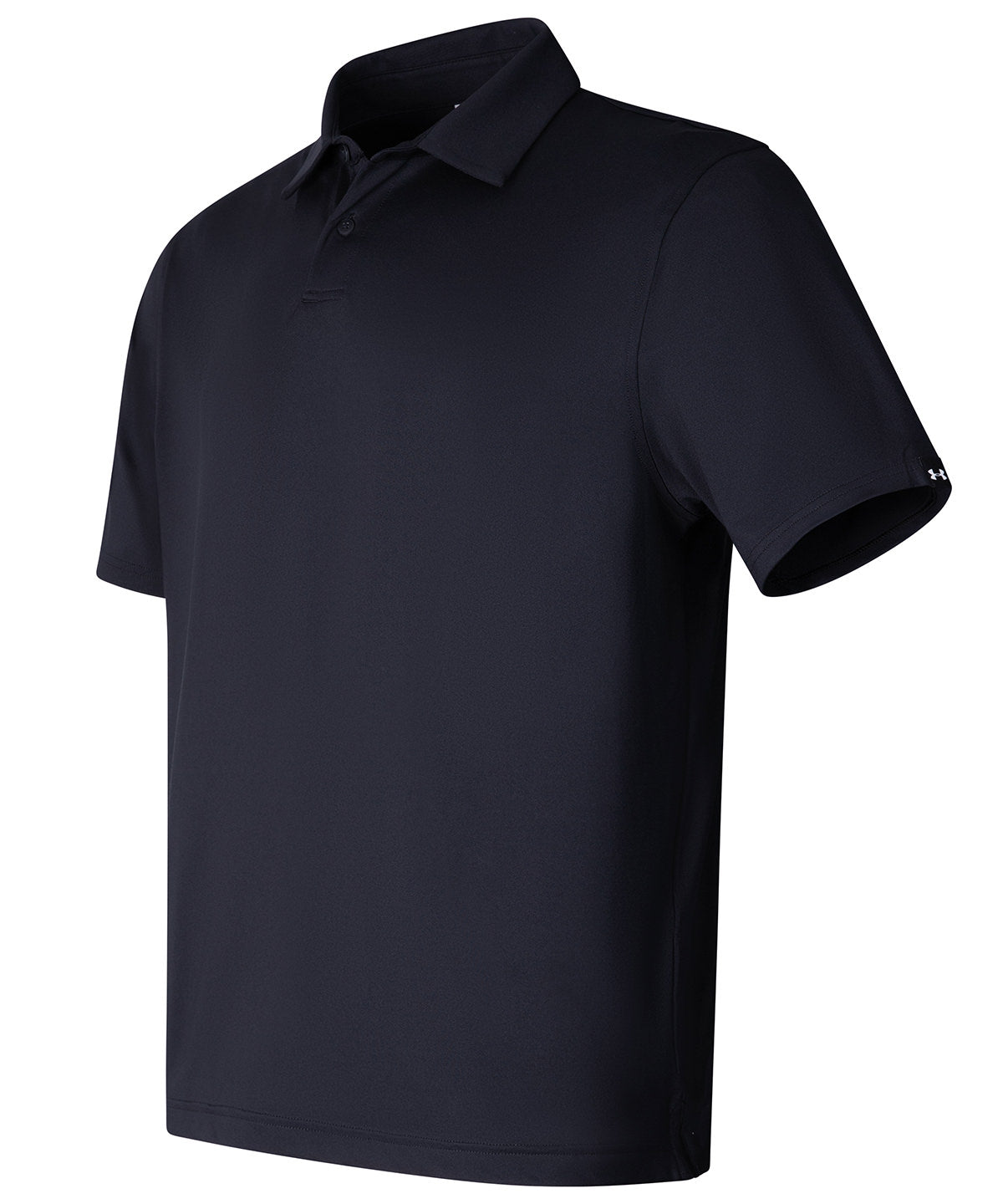 Tryck din logga på Piké från Under Armour Golf - Anpassa UA T2G Polo – LB i färgen Svart för företag, föreningar och privatpersoner