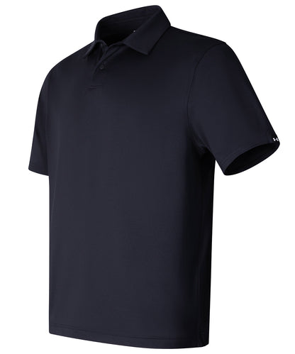 Tryck din logga på Piké från Under Armour Golf - Anpassa UA T2G Polo – LB i färgen Svart för företag, föreningar och privatpersoner