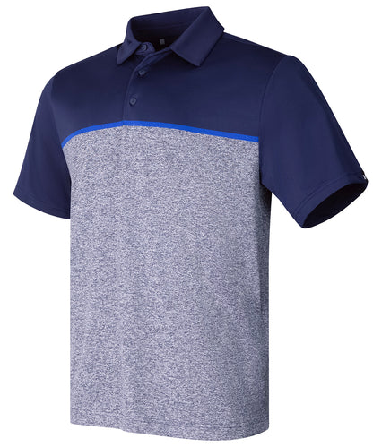 Tryck din logga på Piké från Under Armour Golf - Anpassa UA Playoff 3.0 Stripe Polo – LB Edge Lit i färgen för företag, föreningar och privatpersoner