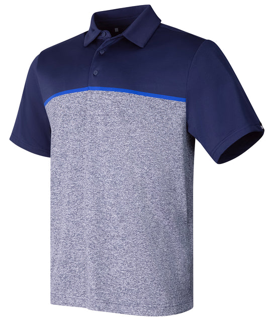 Tryck din logga på Piké från Under Armour Golf - Anpassa UA Playoff 3.0 Stripe Polo – LB Edge Lit i färgen för företag, föreningar och privatpersoner