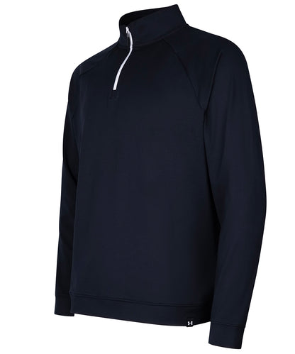Tryck din logga på Fleece från Under Armour Golf - Anpassa UA mellanlager QZ LB i färgen Svart för företag, föreningar och privatpersoner